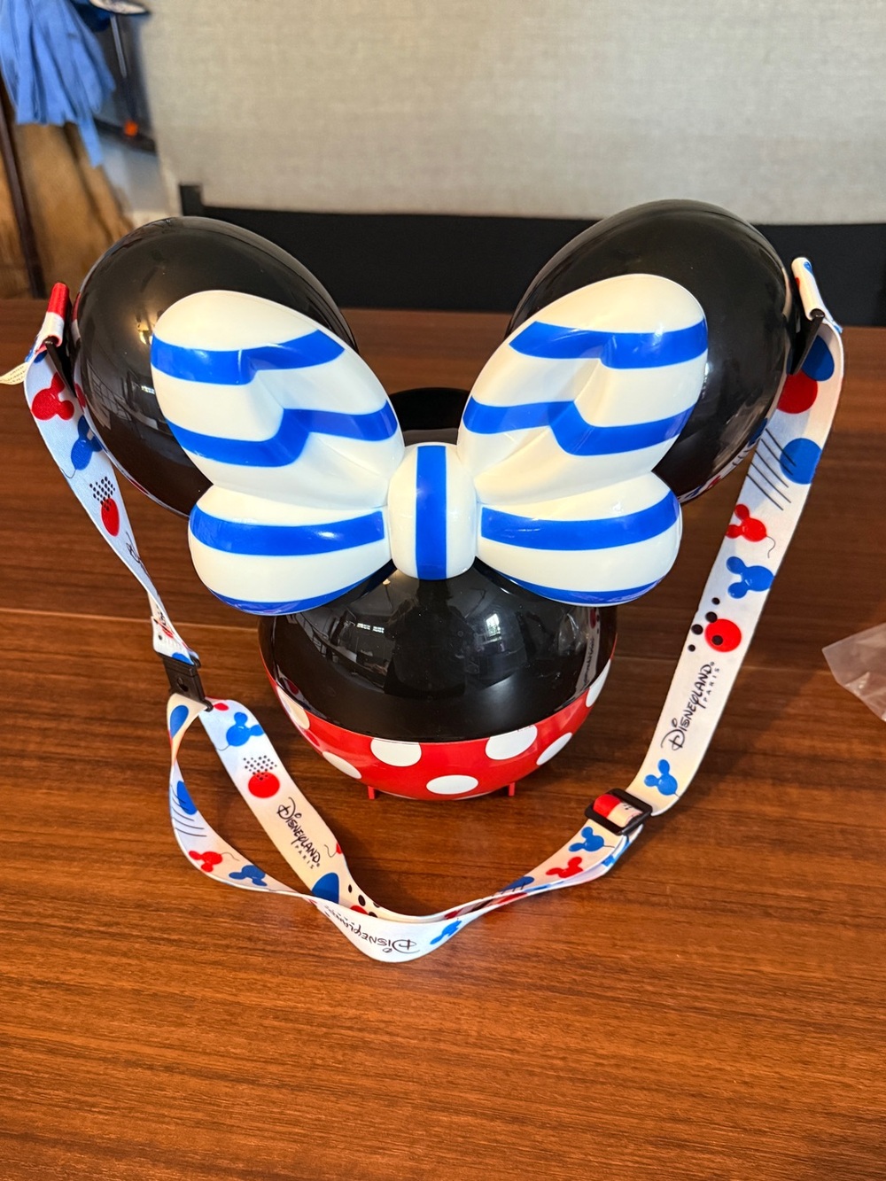 Disneyland Paris Minnie Mouse Popcorn Bucket with Lanyard